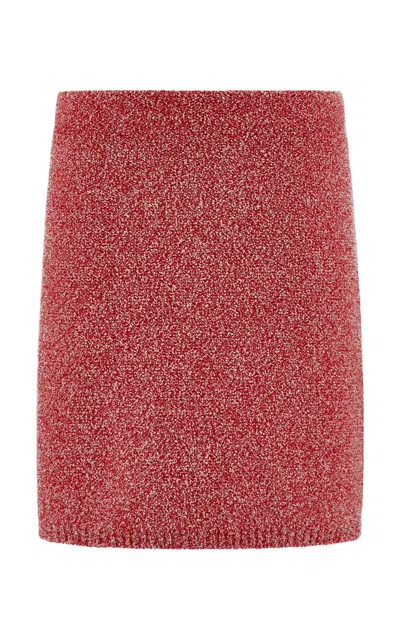 Ferragamo Cotton-blend Mini Skirt In Red