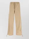 Ferragamo Cotton Blend Trousers Back And Side Pockets In Nude