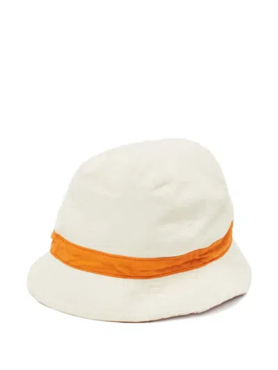 Pre-owned Ferragamo Cotton Bucket Hat In Neutrals