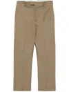 Ferragamo Cotton Chinos In Brown