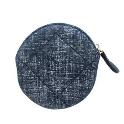 Pre-owned Ferragamo Cotton Coin Purse/coin Case () In Blue