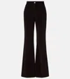 Ferragamo Sport Cotton-blend Flared Pants In Brown
