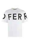Ferragamo White Oversize Cotton T-shirt In White
