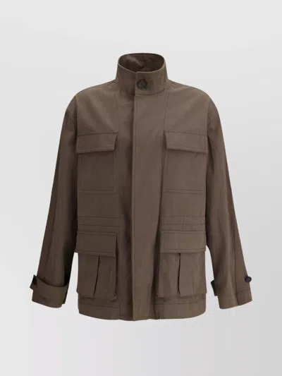 FERRAGAMO COTTON JACKET FOUR POCKETS
