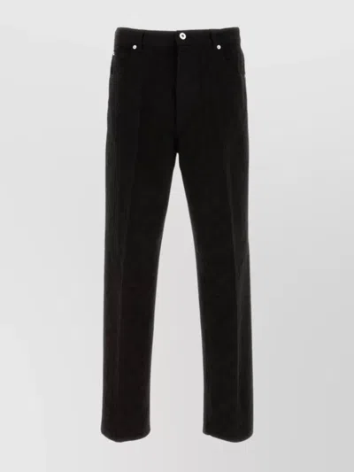 FERRAGAMO COTTON PANT TEXTURED FABRIC
