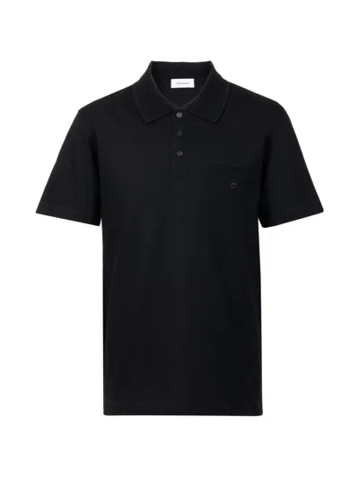 Ferragamo Cotton Polo Shirt In Black