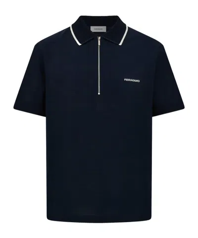 FERRAGAMO COTTON POLO SHIRT WITH ZIP CLOSURE