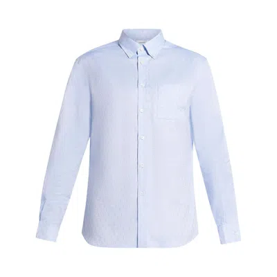 Ferragamo Cotton Shirts In Blue