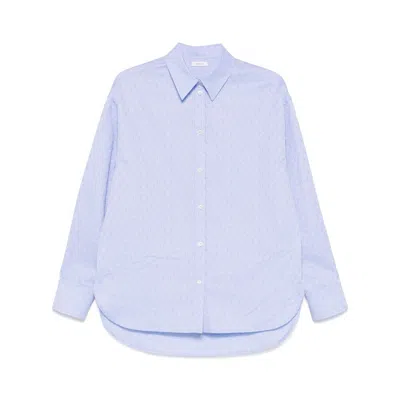 Ferragamo Cotton Shirts In Blue