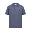 Ferragamo Polo With Embroidered Logo In Blue