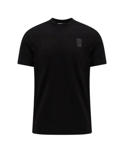 Ferragamo Cotton T-shirt With Logo Patch In Black