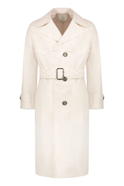 Ferragamo Cotton Trench Coat In White