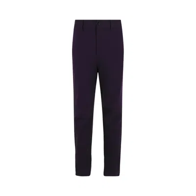Pre-owned Ferragamo Cotton Twill Trousers 'purple' | Men's Size 56