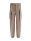 Ferragamo Wide-leg Cotton Trousers Featuring Pockets