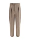 Ferragamo Wide-leg Cotton Trousers Featuring Pockets