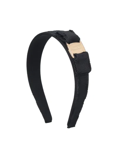 Ferragamo Cotton-blend Embellished Bracelet With Brass Accents In Black