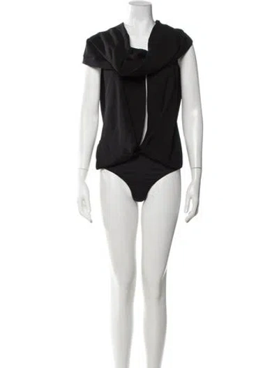 Pre-owned Ferragamo Cowl Neck Short Sleeve Bodysuit W/ Tags In Multicolor
