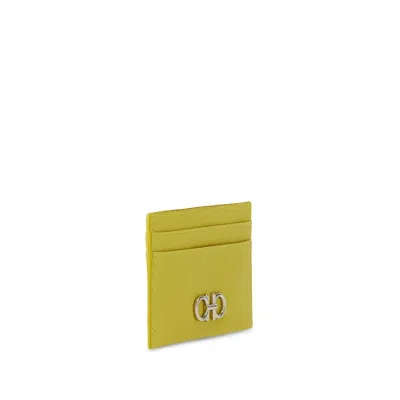 Ferragamo Credit Card Case In Green