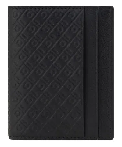 Ferragamo Monogram Credit Card Holder In Gold