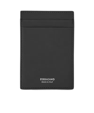 Ferragamo Credit Card Holder In Black
