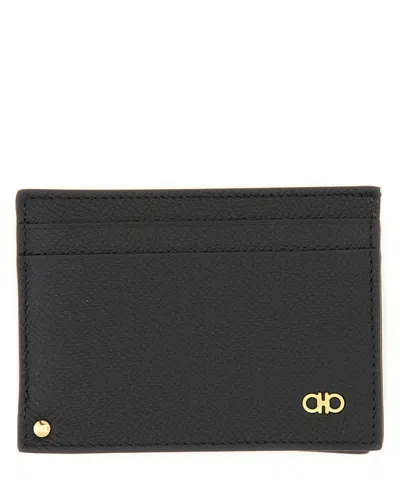Ferragamo Credit Card Holder In Black