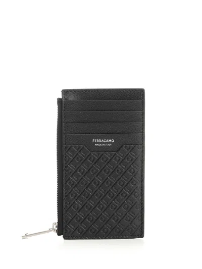 Ferragamo Credit Card Holder Wallets Black