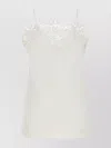 Ferragamo Top In Crepe Bianco Donna In White