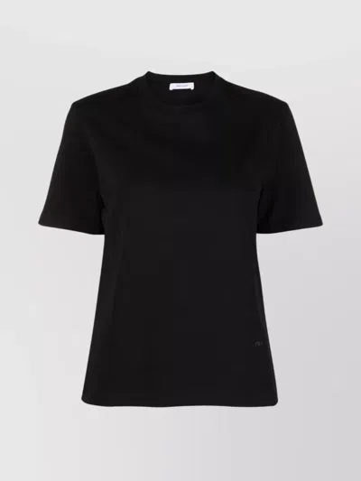 Ferragamo Black Black Logo Print T-shirt