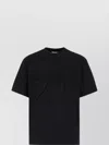 Ferragamo Crew Neck Graphic Print Short Sleeves T-shirt In Black