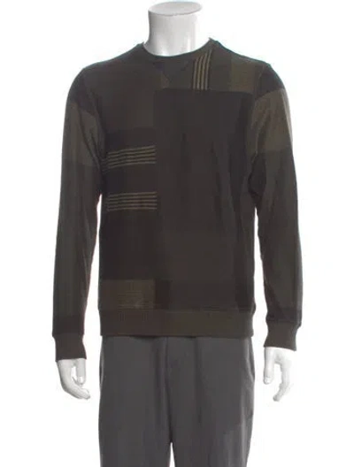 Pre-owned Ferragamo Crew Neck Long Sleeve Pullover In Gray