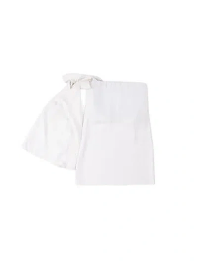 Pre-owned Ferragamo Crew Neck Mini Dress In White