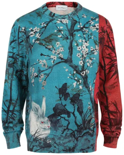FERRAGAMO FERRAGAMO CREW NECK RABBIT SWEATER