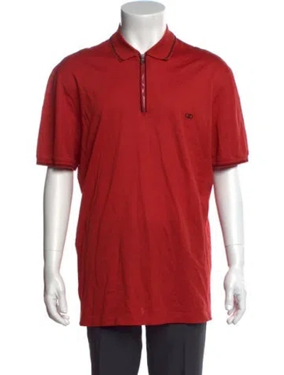 Pre-owned Ferragamo Crew Neck Short Sleeve Polo Shirt In Multi