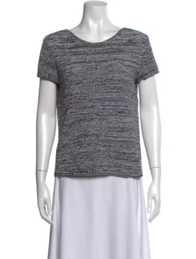 Pre-owned Ferragamo Crew Neck Short Sleeve Top In White