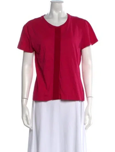 Pre-owned Ferragamo Crew Neck Short Sleeve T-shirt In Red