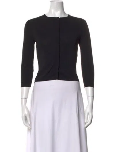 Pre-owned Ferragamo Crew Neck Sweater In Black