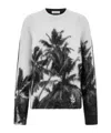 Ferragamo Crew Neck Sweater With Trinidad Print In White