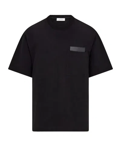 FERRAGAMO FERRAGAMO LOGO EMBOSSED CFREWNECK T-SHIRT