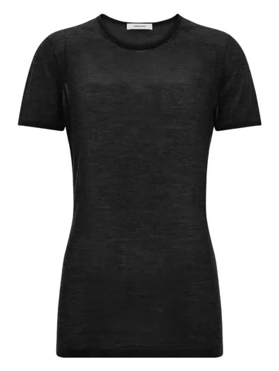 Ferragamo Crew-neck T-shirt In Black