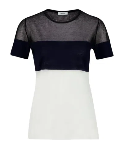 FERRAGAMO FERRAGAMO CREWNECK PANELLED T-SHIRT