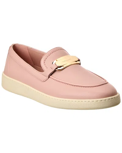Ferragamo Crio Leather Loafer In Pink