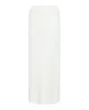 Ferragamo Side-slit Knit Skirt In White