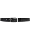 Ferragamo Crocodile-embossed Leather Belt In Black