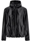Ferragamo Cropped Nappa Parka In Black