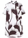 Ferragamo Venus-print Mini Kaftan In Brown