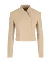 Ferragamo Asymmetric Fitted Blazer In Nude