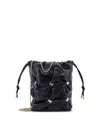 Ferragamo Mini Drawstring Bucket Bag In Negro
