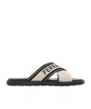 Ferragamo Cross-strap Slippers In Black