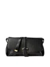 Ferragamo Black Crossbody Bag With Gancini Buckle Detail In Leather Woman