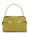 Ferragamo Soft Structured Shoulder Bag With Top Handle In Green
